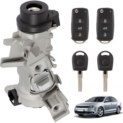1K0905851B Neiman Contacteur d'allumage pour Golf 5 6 A3 TT Seat Alte Leon  avec 2 télécommandes + 2 clés interrupteur d'allumage 1K0905865 (1/5)
