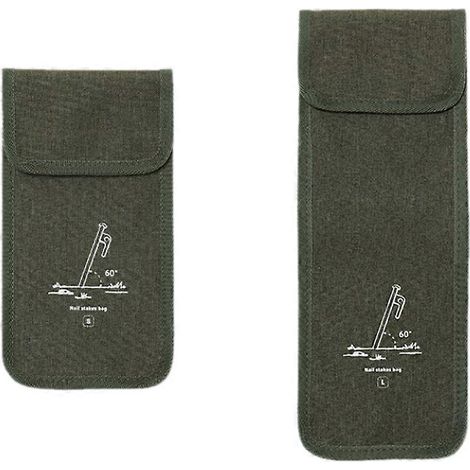 Lot de 2 sacs banane compacts pour tente, voiture et camping, avec piquets et sardines. (1/5)