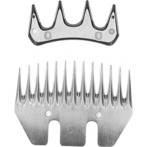 Lame de cisaille à mouton, coupe-laine électrique droite à 13 dents, pièce de rechange pour ciseaux de tondeuse à chèvre-Crezuo (1/4)
