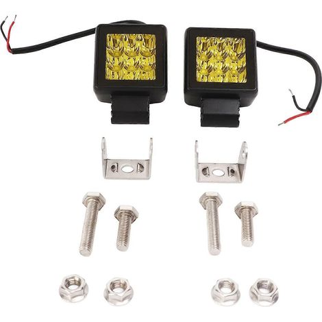 Phare LED de 2 pouces, 9-30 V, 27 W, étanche, ultra lumineux, phare tout-terrain, feu antibrouillard pour VTT, UTV, SUV, etc.