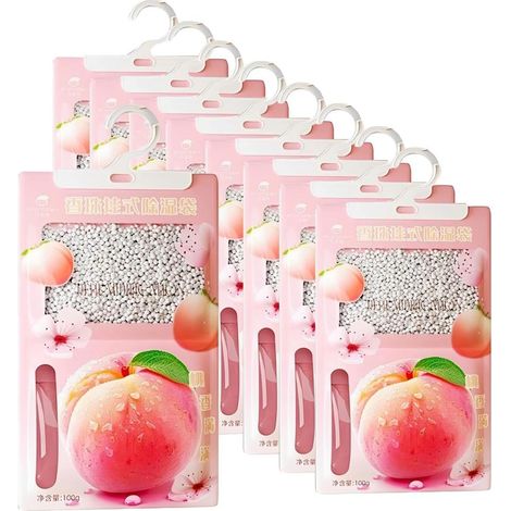 Absorbeurs d'Humidité – 9 Pièces 100g Déshumidificateur Penderie Suspensible avec Parfum Sac Granulés Asséchants (1/3)