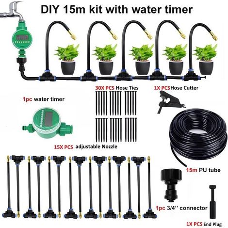 Arroseur Automatique à Buse Rotative Réglable en Cuivre - Pulvérisation en Brouillard, Raccord Rapide pour Arrosage de Jardin, Irrigation, Humidification et Refroidissement