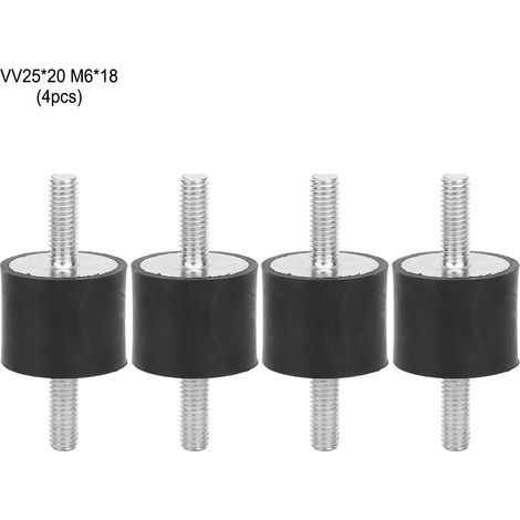 4 pièces Silentblocs M6 Antivibratoires pour Voiture Bateau, Fixations Caoutchouc Mâle Réduction des Vibrations (VV2520 M618) (1/5)