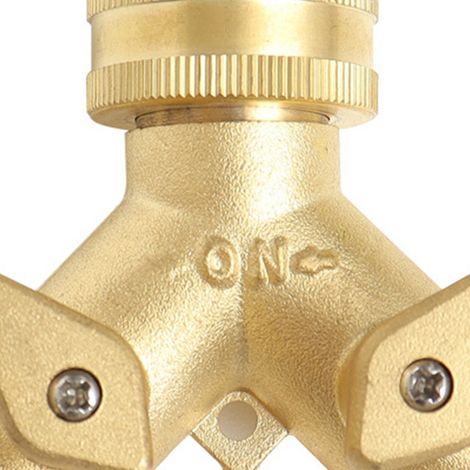 Y-Verteiler aus Messing, dicht, hochtemperaturbeständig, 2-Wege-Wasserhahnverteiler Typ A (1/5)
