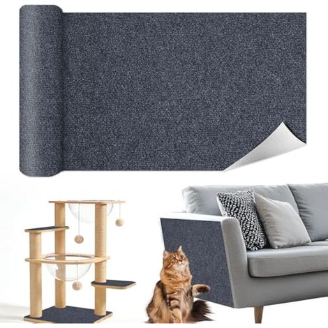 Griffoir Chat Canapé Autocollant 200x40cm, Protection Canape Chat Anti Griffe en Feutre, Facile à Couper, pour Meubles, Tapis à Griffer, Protection de Canapé (Gris) (1/4)