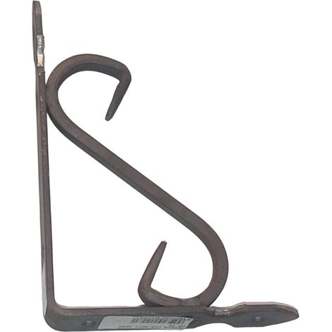 VECA - REGGIMENSOLA IN FERRO BATTUTO PERARREDO CASA 25CM - COLORE NERO ANTICATO