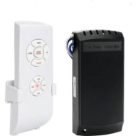 Sans Fil Ventilateur Télécommande Kit Universel Avec 4 Timing 3 Vitesses De Ventilateur De Plafond Pendentif Lampe Fan Contrôle Commutateur 220V Pour Home, Office, Hôtel, Restaurant (1/2)