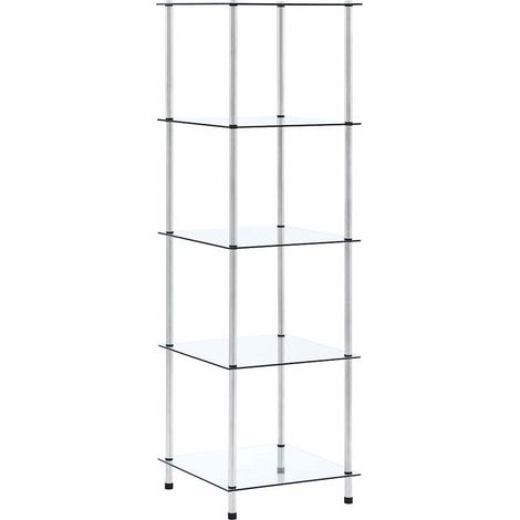 vidaXL Estantería 3 niveles cristal templado transparente 40x40x67 cm (1/4)
