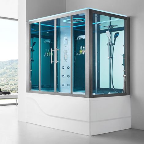 Baignoire balnéo douche hammam OMEGA DUO GAUCHE (1/5)
