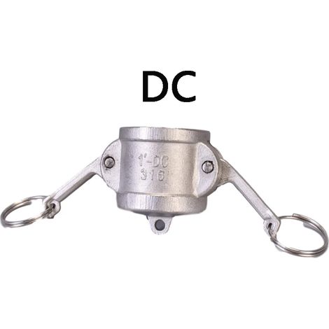 Adaptateur de raccord Camlock à came en acier inoxydable 304 (DC-3/4") pour pompes à tuyau, raccord rapide MPT/FPT à barbes. (1/5)