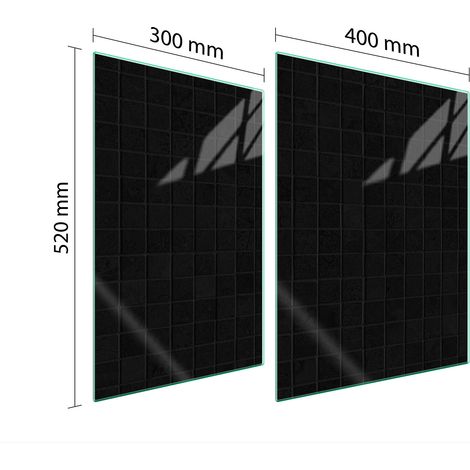 PLACA PROTECTORA DE VIDRIO PARA ESTUFA 70x52 NEGRO (1/5)