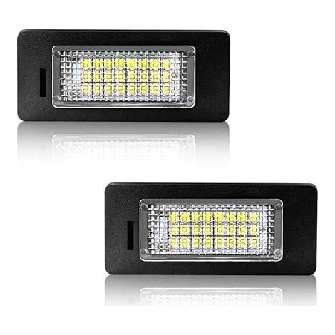 Lntyq LED-Kennzeichenbeleuchtung, Autobirnen, superhell, 6000 K, Xenonweiß, 24 SMD-Rücklichter für E39/E46/E60/E70/E90/E91/E92/E93/F10 usw., 2 Stück (1/5)