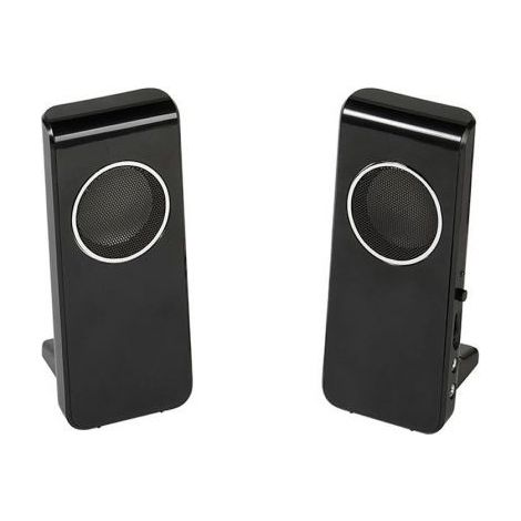 VIVANCO 36644 2.0 ALTAVOCES 4W CONECTOR AURICULARES JACK 3.5MM ALIMENTACION USB NEGRO