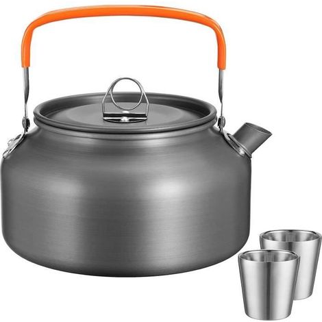 Bouilloire de Camping - Ultra-légère - Aluminium Anodisé - 1,2 L - Tasse Isolante - Sac en Filet (1/3)