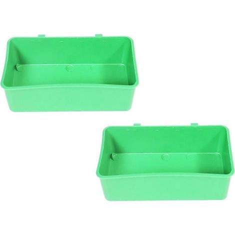 Lot de 2 baignoires pour perroquets, boîtes de lavage pour oiseaux de compagnie (vert) (1/5)