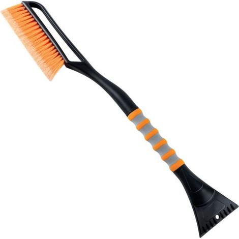 2-in-1 Autoreinigungsbürste, Eiskratzer-Schneebesen, abnehmbarer Eiskratzer, Laub- und Pollenbürste mit ergonomischem Schaumstoffgriff für Autos, LKWs und SUVs (ABS, PVC-Bürste, 68 cm) (1/5)