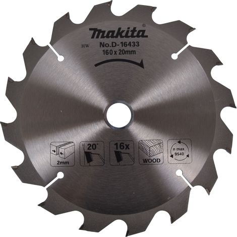 MAKITA D-16433 Circular saw blade 160mm x 20mm x 16T