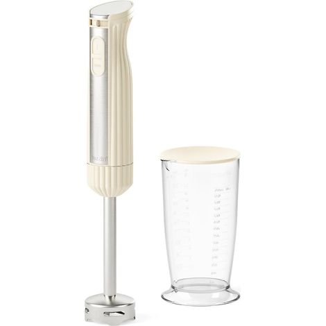 GUZZINI Frullatore a Immersione con Bicchiere Graduato e Coperchio Sous Chef Crema – Mixer Design Moderno per Cucina