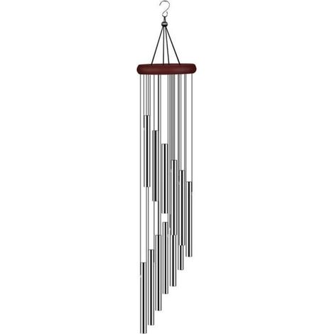Bardusch - Carillon à vent en métal - 12 tubes en alliage d\'aluminium - Blanc (1/4)