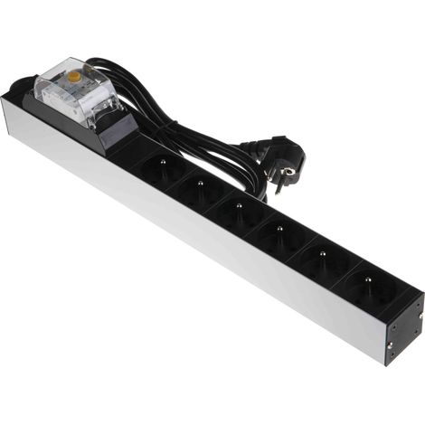Rallonge électrique 2.5m, 6 prises FR 2P+T 16A ( Prix pour 1 ) (1/4)