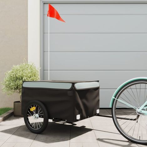 Bike Trailer Black and Grey 45 kg Iron vidaXL