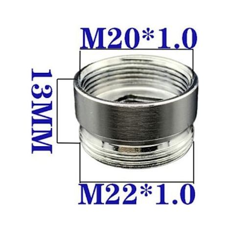 Raccord fileté en acier inoxydable M22 vers M20 pour robinet d'eau femelle M20 (1/5)