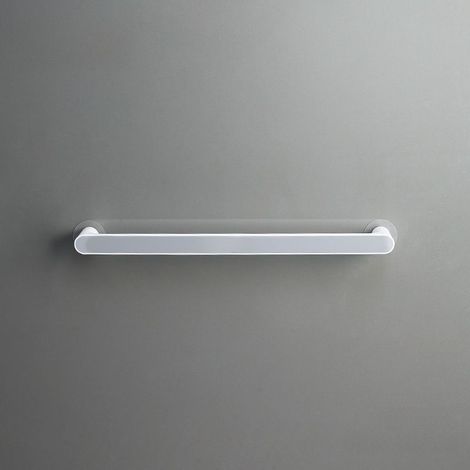 Porte-serviettes nordique gris long, sans perçage, fixation par ventouse, étagère à serviettes de bain, rangement simple et créatif à une seule barre, sans perçage (1/5)