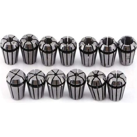 Kit de 13 pinces de serrage à ressort ER11 de 1 à 7 mm pour machines de gravure et de rectification CNC (1/5)