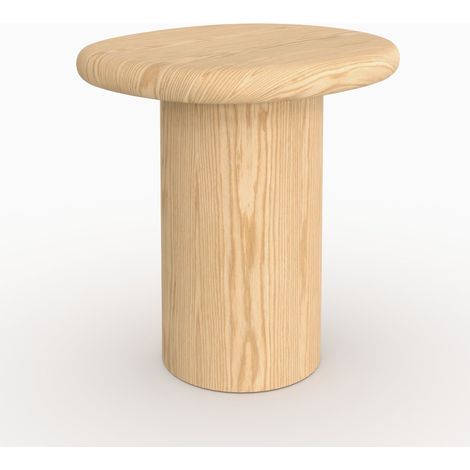 Mesa auxiliar Nubia en chapa de roble, D48,5 cm (1/4)