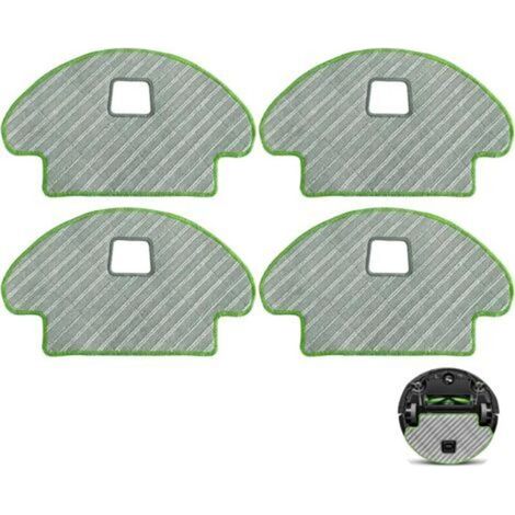 Lot de 4 chiffons de nettoyage réutilisables en microfibre pour robot aspirateur laveur iRobot Roomba Combo 113 (modèles R113840, R111840) – Accessoire de rechange compatible