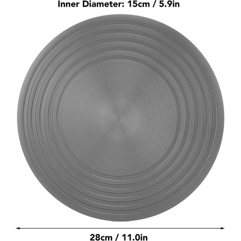 Ortviai Plaque diffuseur de chaleur en alliage d’aluminium 28 cm – épaisseur 6 mm, anti-adhésive et résistante à la déformation (1/4)