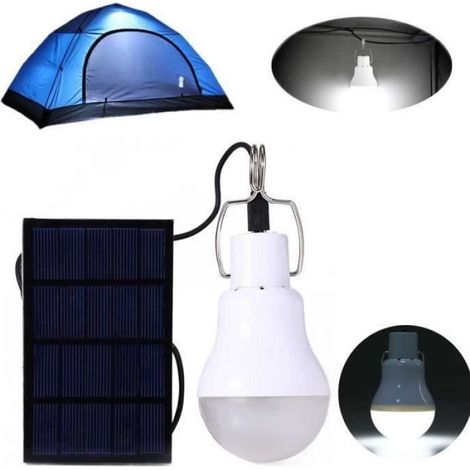 2 Pack Powered Portable Ampoules lumière solaire S-1200 130lm Lampe LED Batterie COS2121 (1/4)