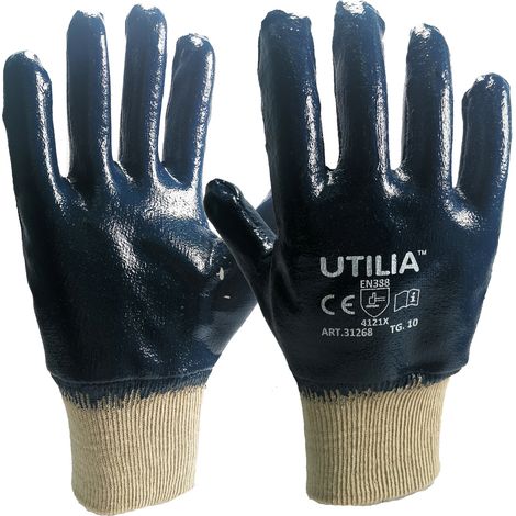 Utilia GUANTI N.B.R. CON POLSINO A MAGLIA Col. Blu tg. 9 12.00 paia