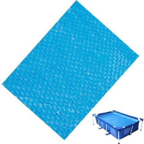 Bâches Bulles Piscine Solaires Rectangulaire/carré Couverture de Piscine Solaire, Protecteur Couvercle De Bain à Remous Anti-Pluie Anti-poussière Protection UV Jardin Extérieur - 220x150cm (1/4)