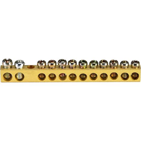 Bornier de répartition en laiton 12 trous barrette de connexion électrique - HOROZ ELECTRIC