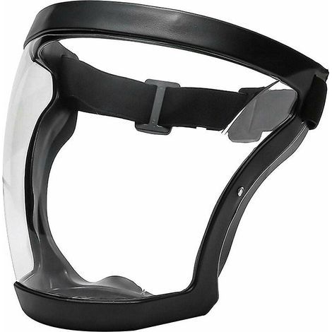 Full Face Mask 1 Piece - Black, With Frame, Anti-fog, Anti-dust, Ultra-clear Full Face Mask, Hygienic Anti-droplet, Protective Glasses (1/5)
