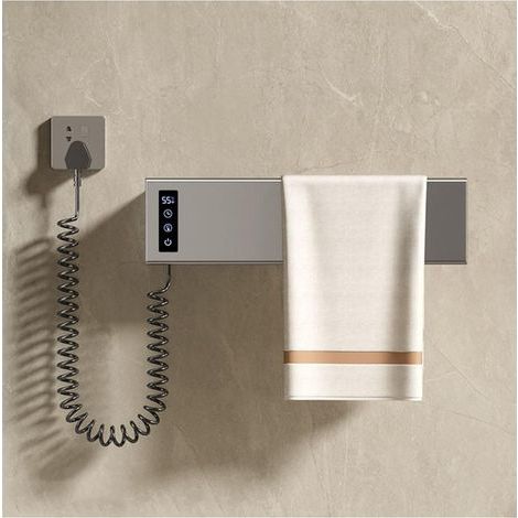 Large Wall-Mounted Bathroom Radiator Panel, Electric Towel Warmer with Temperature Control, Towel Warmer for Bathroom/Living Room, Grey, 1 Rod (1/5)