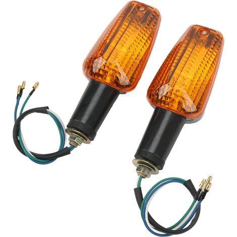 Clignotants Moto 2 Pièces Étanches Ultra Lumineux pour CB400 CBR929RR CBR954RR CBR600F4i Noir Jaune (1/5)