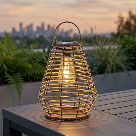 Lunaria Maris Solar Rattan Style Lantern (1/2)