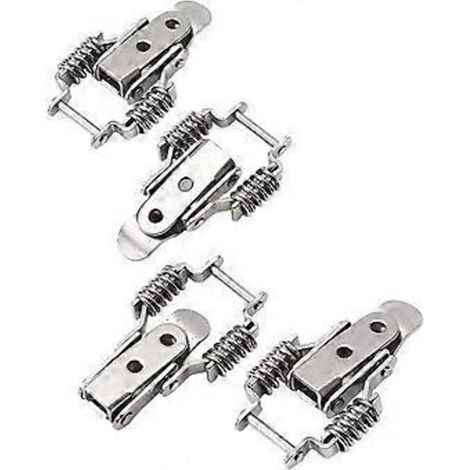 Loquet de valise à ressort, verrou de fermeture, MRO190806S-0003, argent, lot de 4 (1/5)