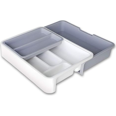 Organizador de cajones de cocina: organizador expandible para cubiertos y utensilios, con separadores de cajones para cubiertos y utensilios de cocina. (1/5)