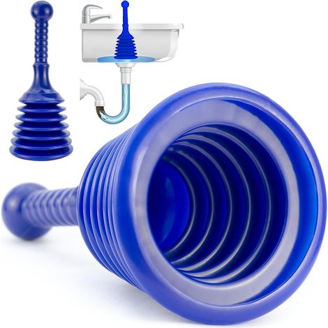 Luigi's – Ventouse déboucheur pour évier de cuisine et salle de bain Déboucheur pour baignoire ou douche, petit et puissant, style professionnel « Plumbers »