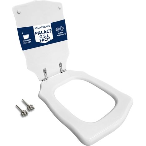 Copriwater Palace G.S.I. Facis legno rivestito in resina poliestere bianco Come Originale