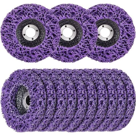 Confezione da 10 dischi abrasivi per smerigliatrice angolare, antiruggine, rimozione dell'ossidazione e sverniciatura (4-1/2'' x 7/8'') (1/4)
