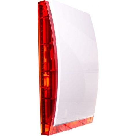 Dispositivo di segnalazione ottico-acustica, da esterno, con luce LED rossa, rivestimento interno in metallo SP-4003 R
