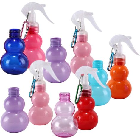 10 unidades de botellas pulverizadoras de PET recargables con mosquetón, 100 ml (1/5)