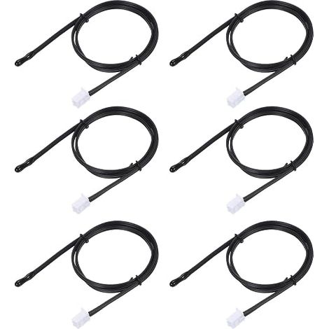 20K NTC Capteur de Température, 6 Pcs 15.7 Pouce 1% 3950 Sonde de Capteur de Température en Époxy Étanche Transmetteur de Température Numérique Extension pour Climatiseur (1/5)