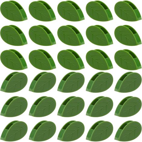 30 Stück Pflanzenklammern für Kletterpflanzen, selbstklebende Pflanzen-Wandklammern, unsichtbare Rankenhalter in Blattform für Heimdekoration und Kabelbinder-Draht-Organizer (1/5)