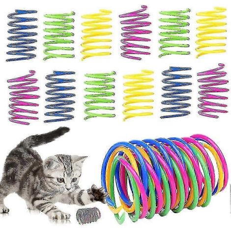 32 ressorts pour chat, ressorts spiralés colorés pour l'interaction avec les chats (1/5)