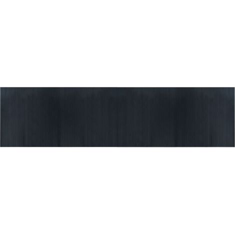 Tapis rectangulaire gris 100x400 cm bambou (1/5)